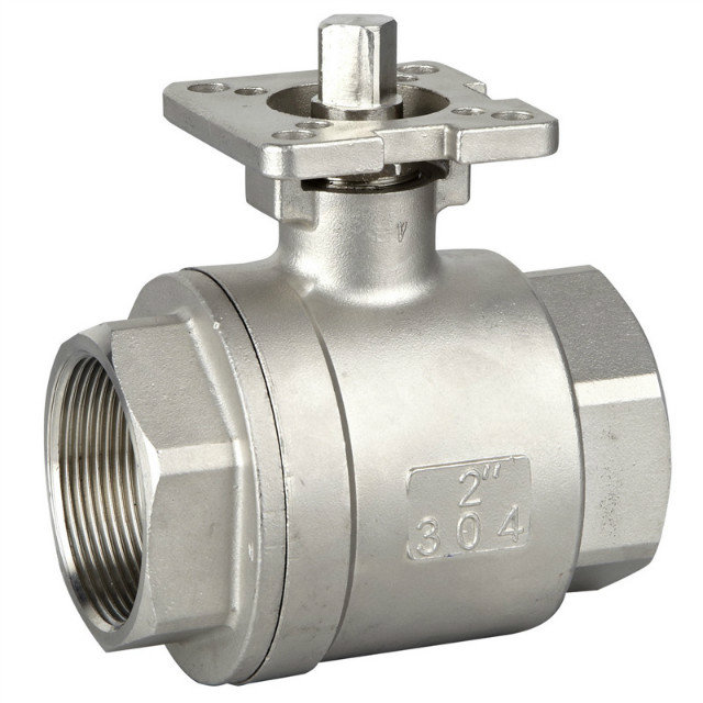 2PC Stainless Steel Ball Valve With Mounting Pad