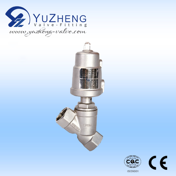 3 WAY ANGLE SEAT VALVE WITH STAINLESS STEEL ACTUATOR