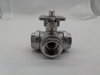 3Way Stainless Steel Ball Valve with Mounting Pad