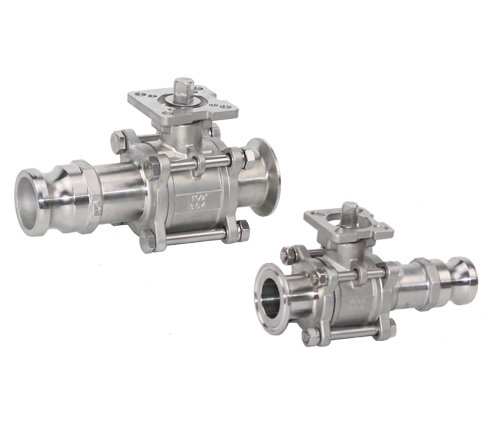 3PC Stainless Steel Quick Joint Clamp Ball Valve With Pad