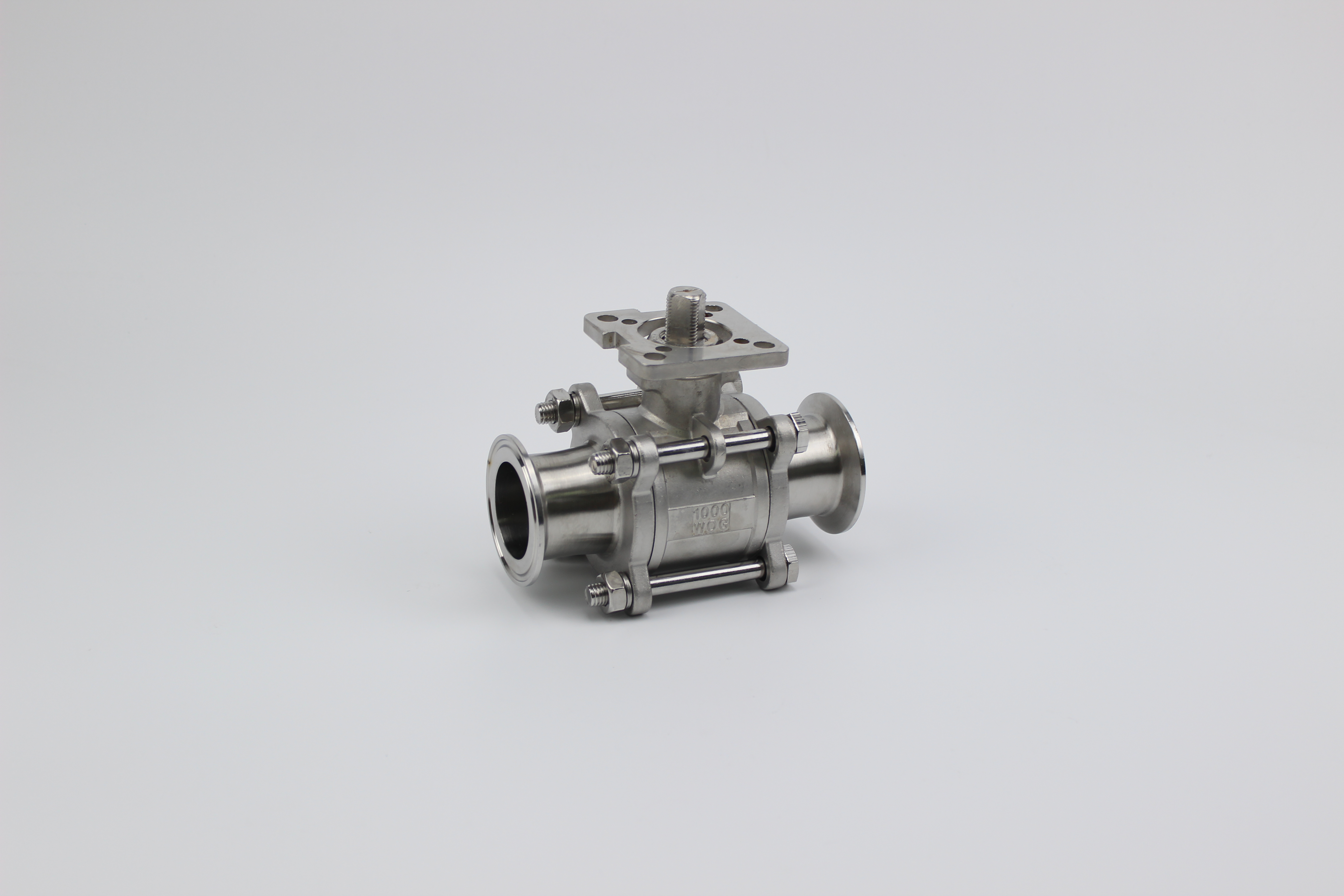 3PC SS304 Quick Ball Valve with Mounting Pad and Handle