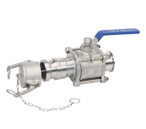 3PC Stainless Steel Clamp Ball Valve with a Quick Joint