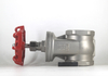Thread Gate valve with Red handle wheel