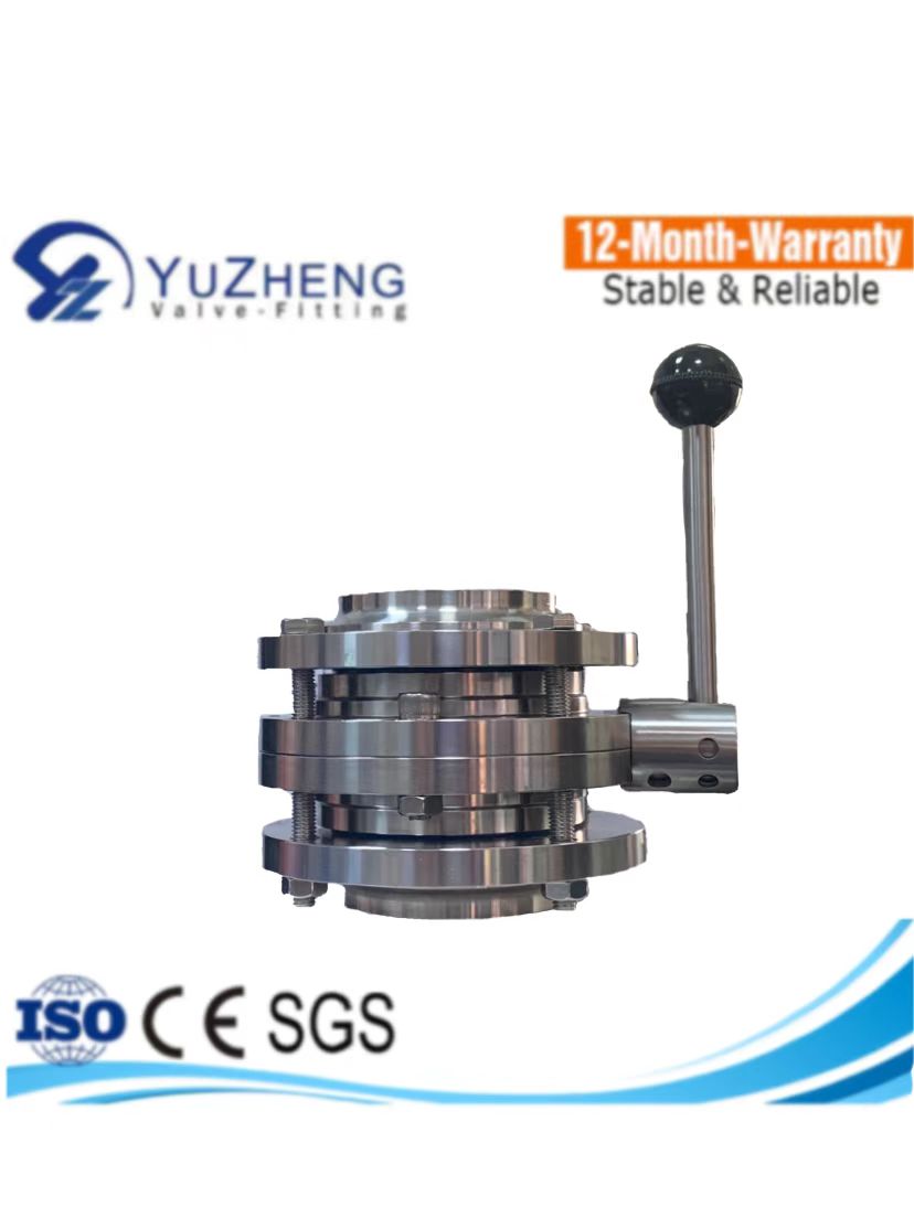Stainless Steel Three Piece Welded Butterfly Valve