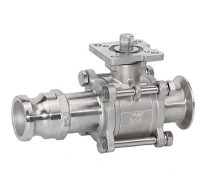 3PC Stainless Steel Quick Joint Clamp Ball Valve With Pad