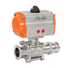 3PC Stainless Steel Quick Joint Clamp Ball Valve With Pad