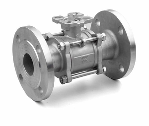 3PC Stainless Steel Flange Ball Valve With Pad