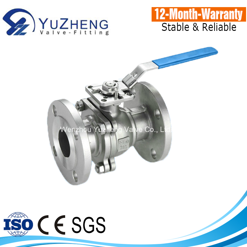 Industrial 2PC Stainless Steel Flanged Ball Valve