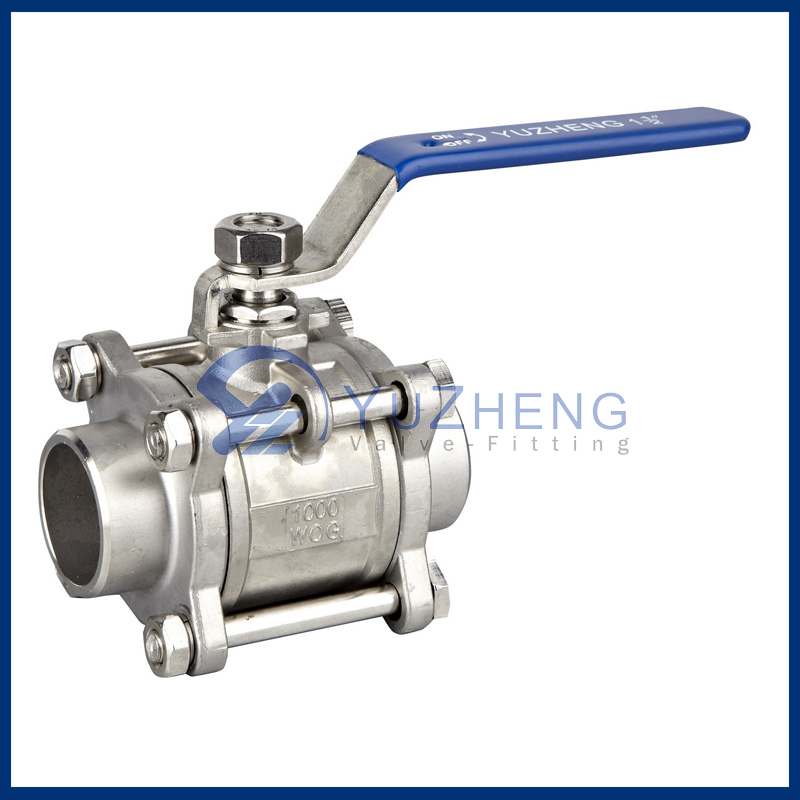 DN20 Industry Stainless Steel 3PC Ball Valve