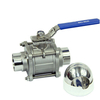 3PC Stainless Steel Float Ball Valve WIth Lock Handle